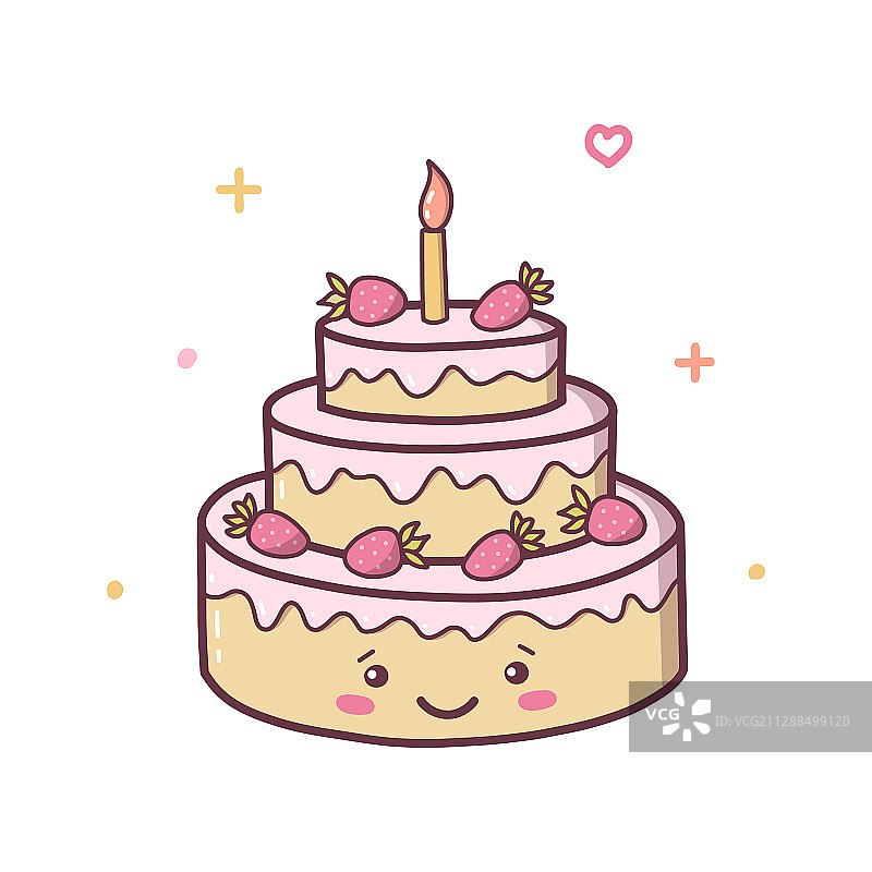 可爱生日蛋糕图片素材