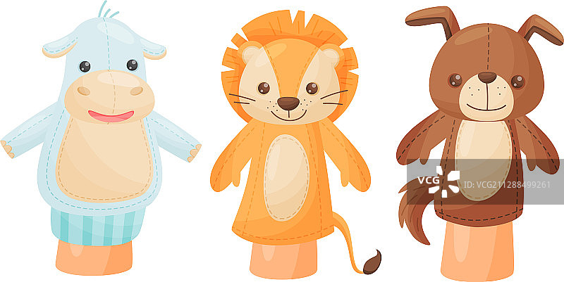 手上的动物玩偶图片素材