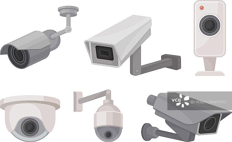 用于视频监控的摄像机和设备图片素材