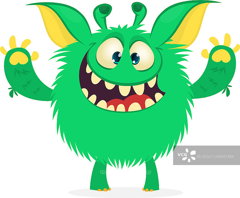 有趣的卡通怪物万圣节图片素材