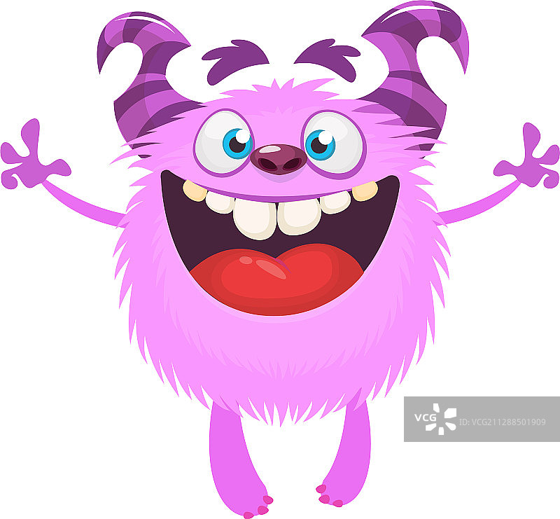 可爱的卡通怪物角色图片素材