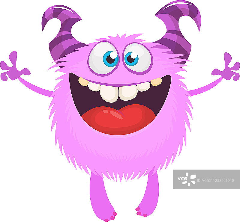 可爱的卡通怪物角色图片素材