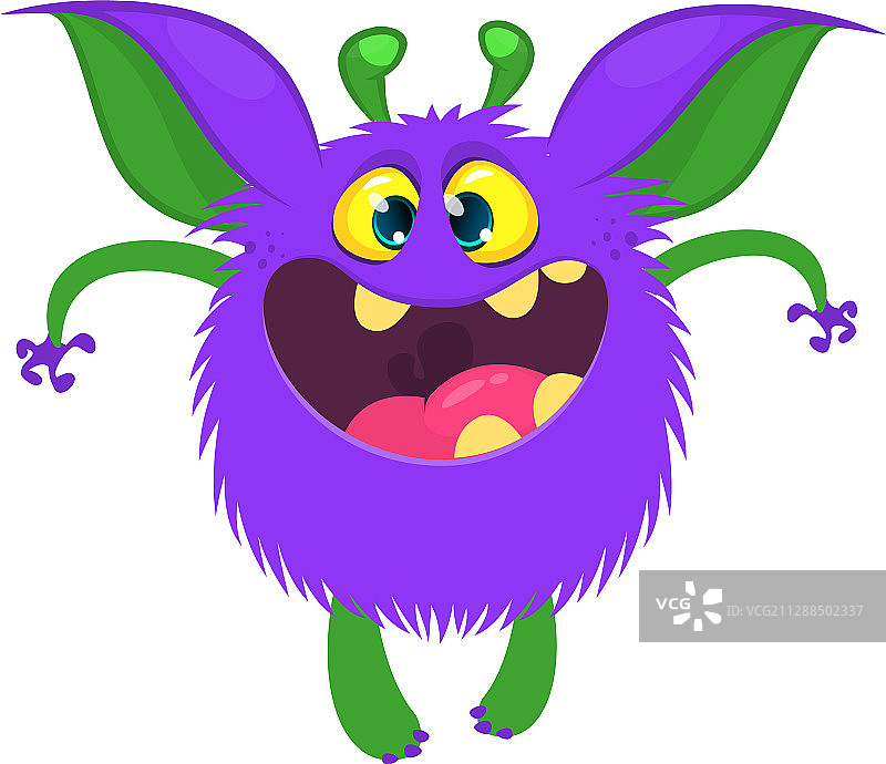 有趣的卡通怪物万圣节图片素材