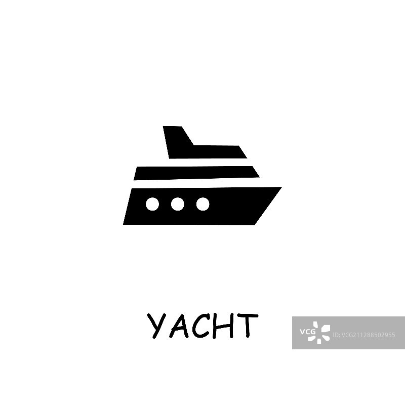 游艇扁平图标图片素材