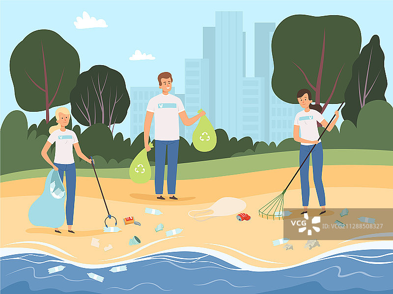 志愿者共同参与社会工作图片素材