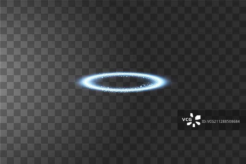 蓝色光环天使光圈图片素材