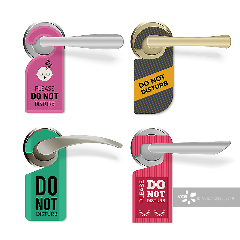 请勿打扰酒店房间门把手标志图片素材