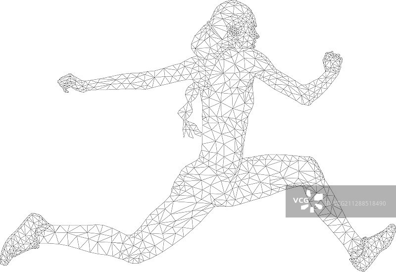 女子三级跳远运动员图片素材