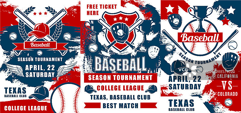 棒球奖杯与运动器材图片素材