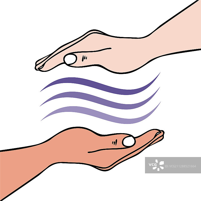 双手传递能量进行治疗图片素材