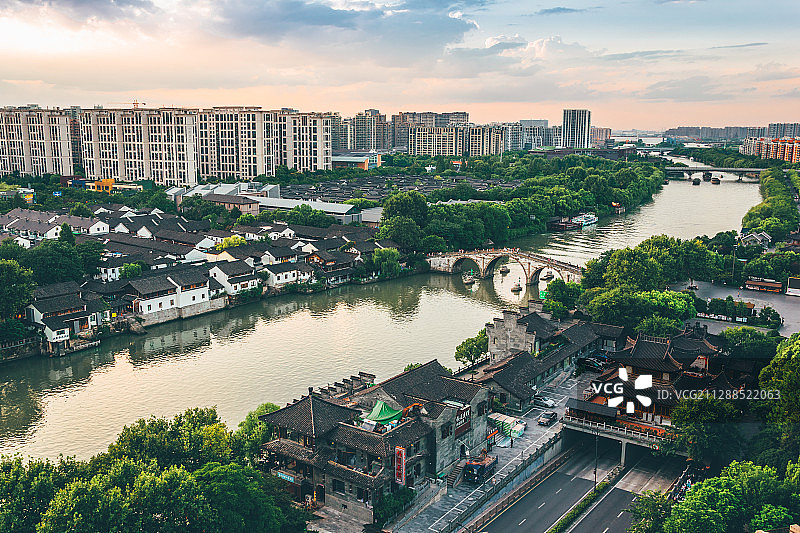 杭州京杭大运河拱宸桥图片素材