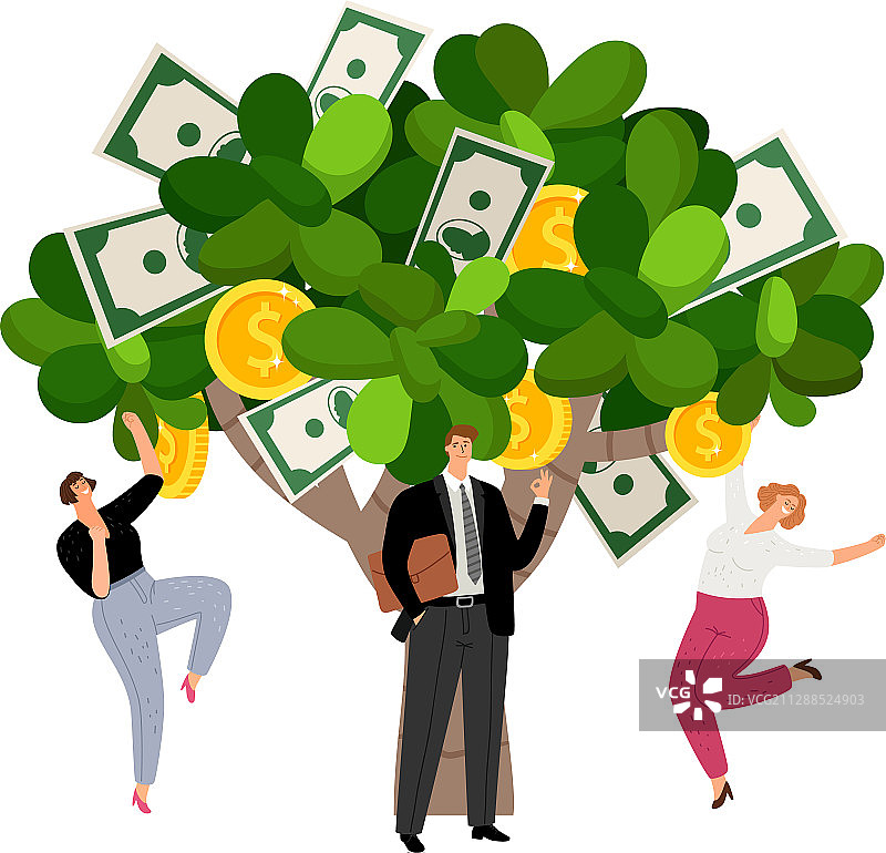 投资利润摇钱树图片素材