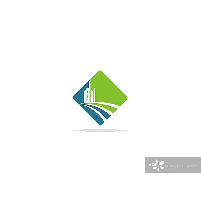 方形商业公司建筑标志图片素材