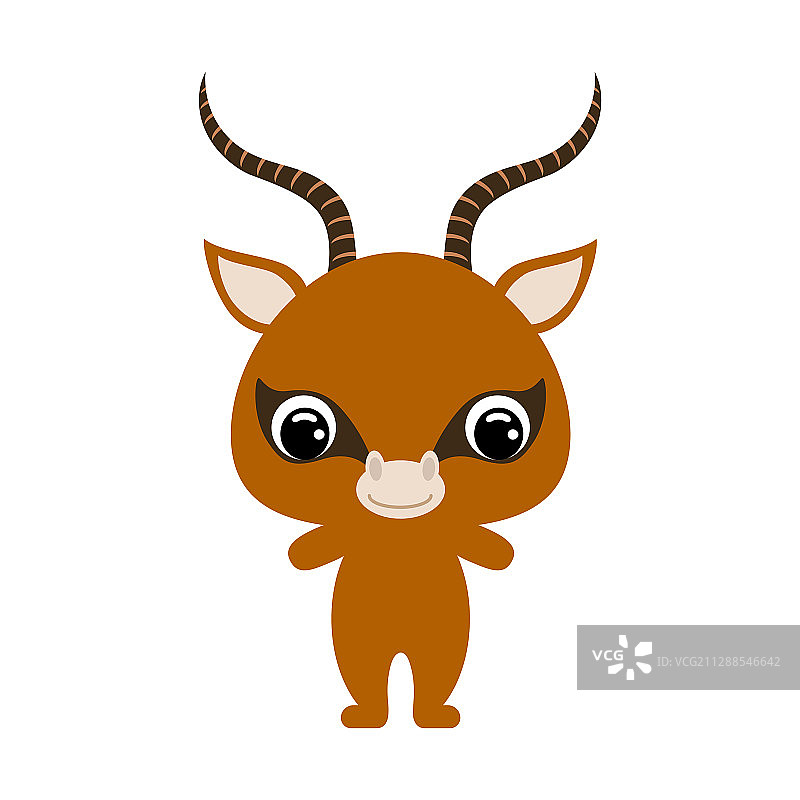 可爱的羚羊扁平素材图片素材