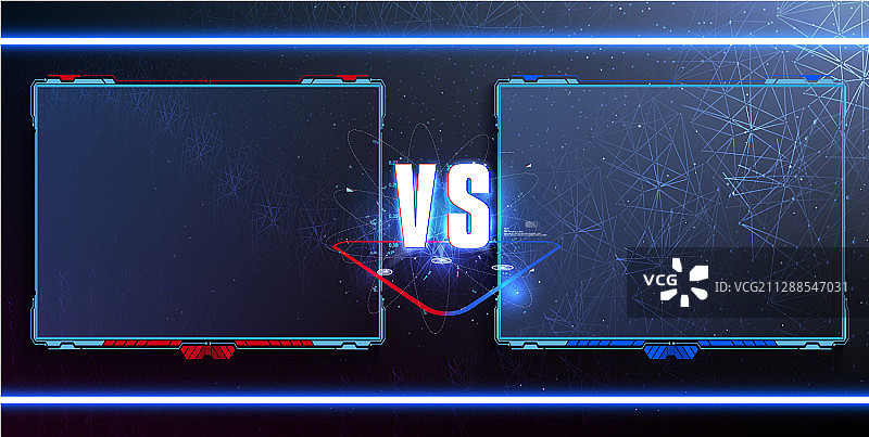 VS未来主义对战标题设计图片素材