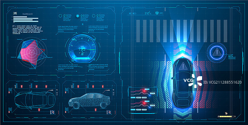 自动制动系统避免汽车碰撞图片素材