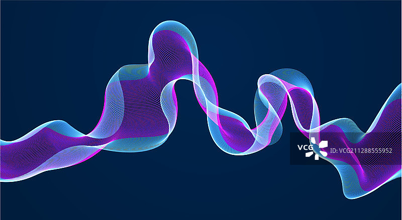 流动的能量粒子波点混合图片素材