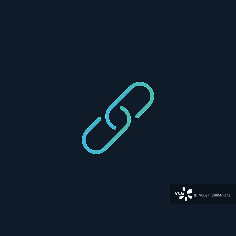 链接线图标链条轮廓标志可编辑图片素材