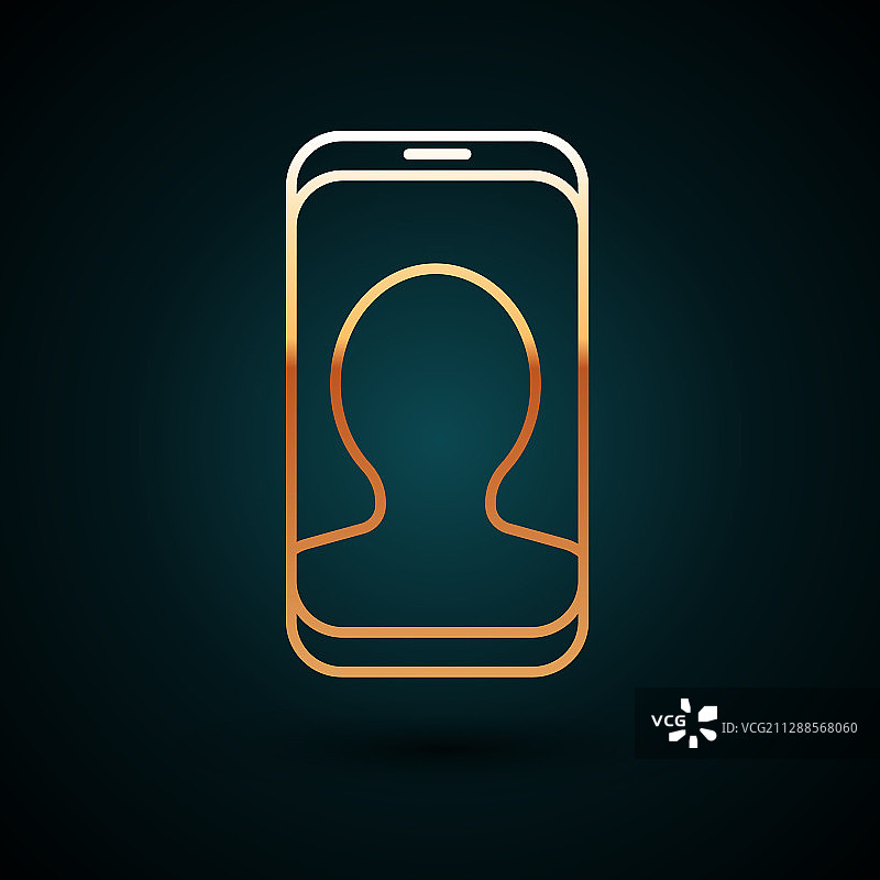 出租车呼叫电话服务金色线条图标图片素材