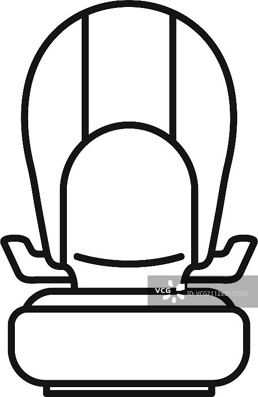 儿童汽车座椅接口图标轮廓样式图片素材