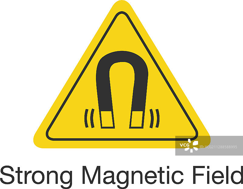 ISO W006强磁场安全标签图片素材