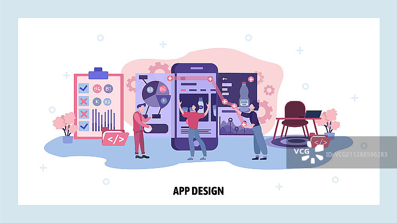 团队开发者为移动设备构建食品App图片素材