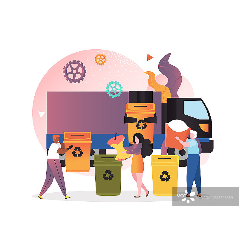 用于网页banner的垃圾分类概念图片素材