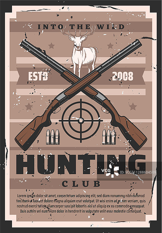猎鹿动物枪支狩猎弹药和目标图片素材