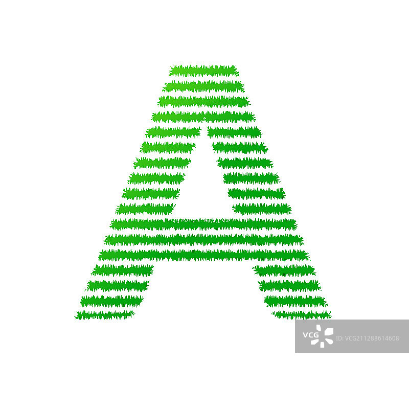 绿色条纹字母A图片素材