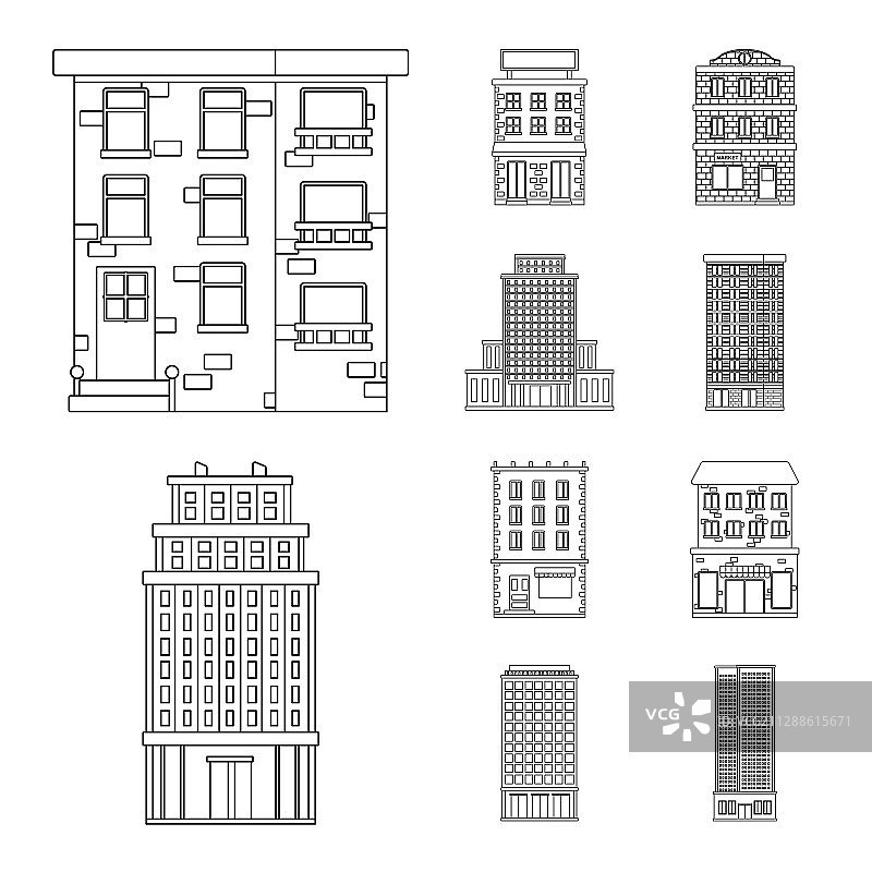 建筑外观标志设计图片素材