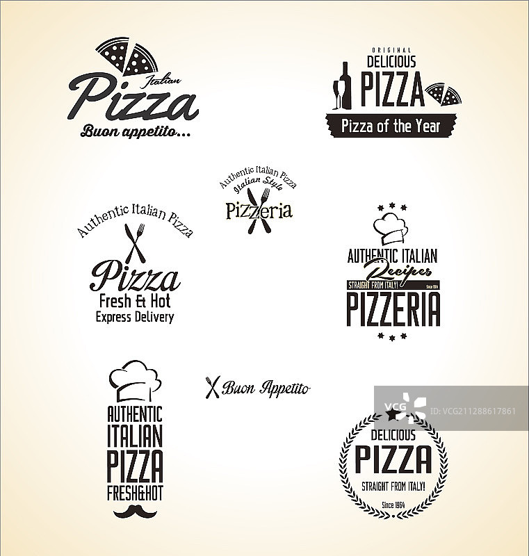 披萨标签合集图片素材