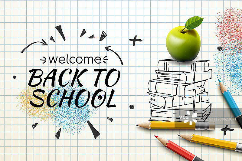 欢迎返校涂鸦风网页banner图片素材