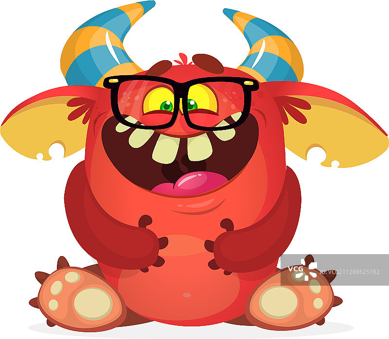 快乐卡通滑稽怪物图片素材