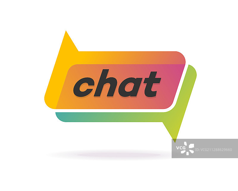聊天Logo渐变风格图片素材