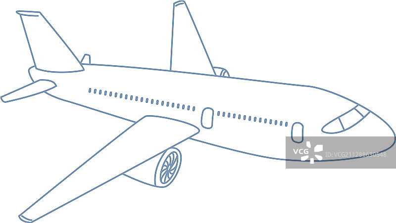 飞机轮廓侧视图图片素材