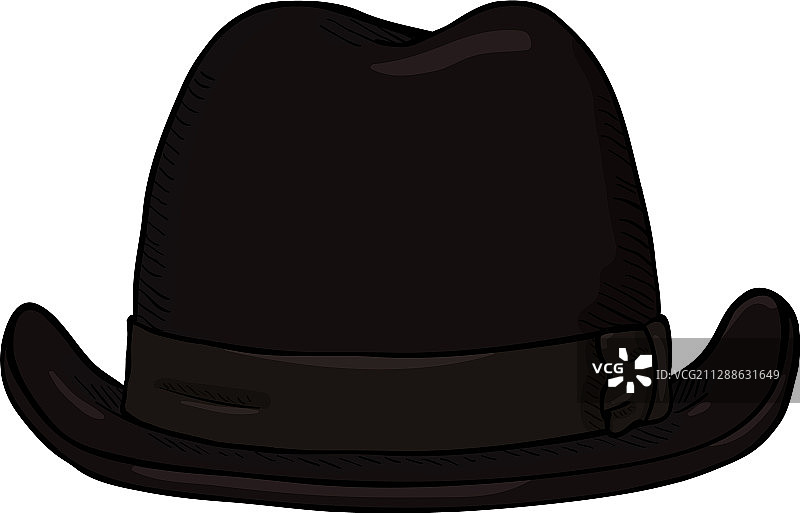 经典软呢帽正面卡通图片素材