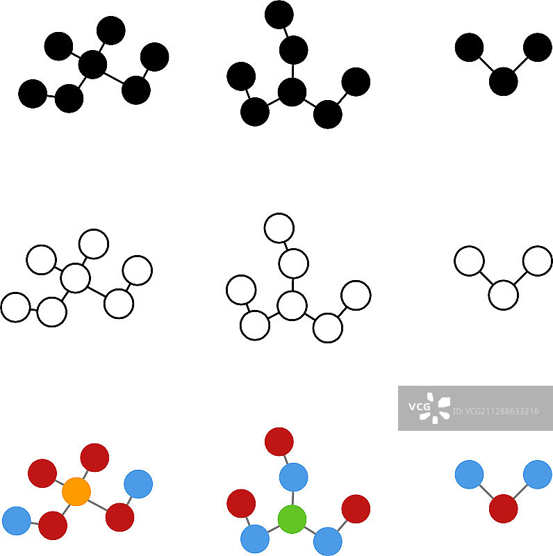 分子连接图标合集图片素材