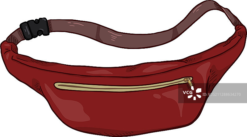 卡通红色腰包图片素材