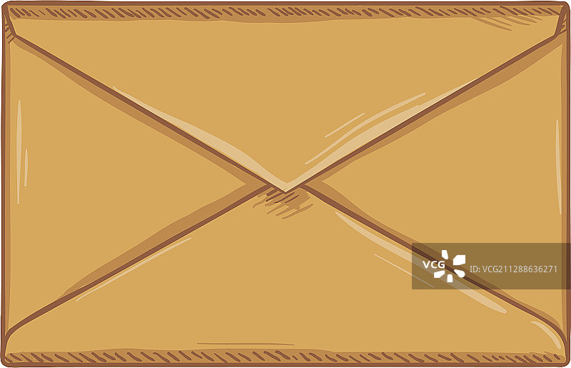 卡通空白棕色信封图片素材
