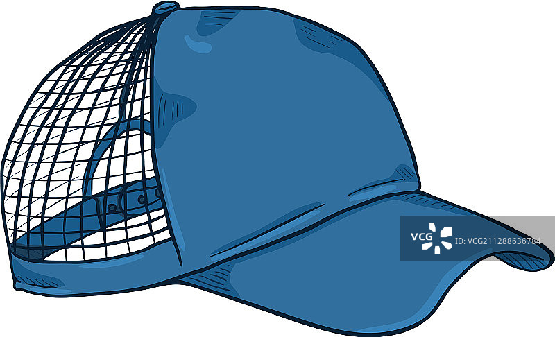 卡通侧视图网帽沙滩头饰图片素材