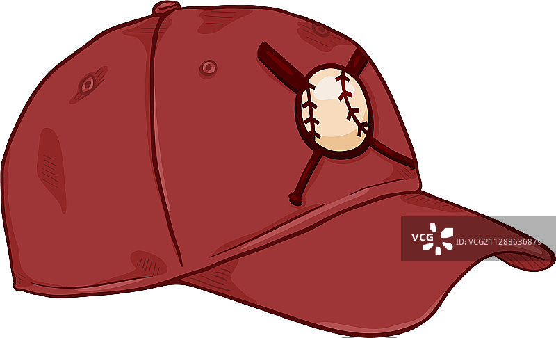 卡通经典空白棒球帽侧视图图片素材