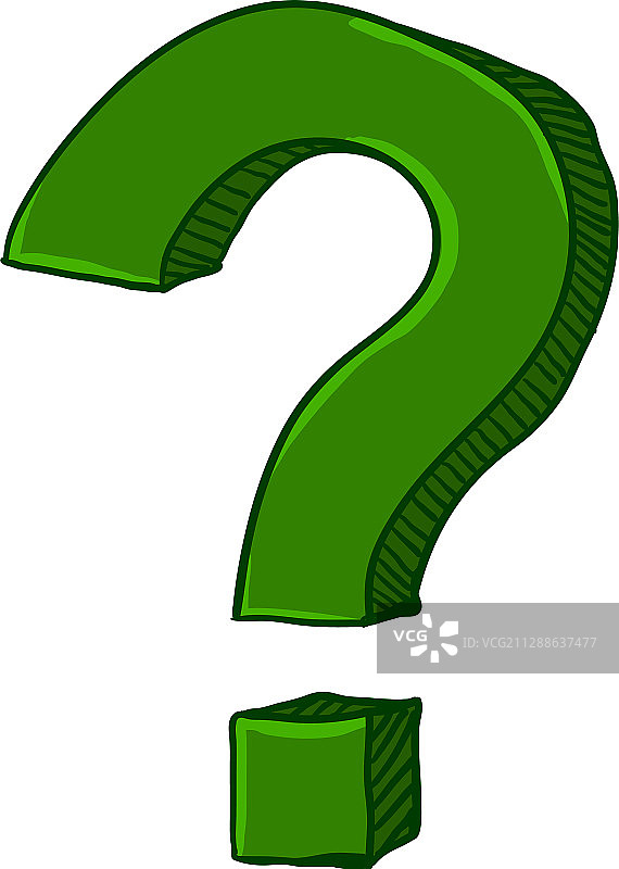 卡通彩色涂鸦问号图片素材