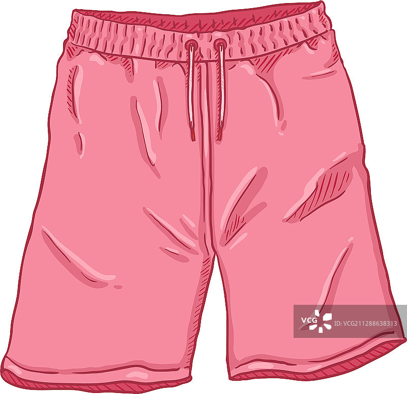 粉色运动短裤卡通图案图片素材