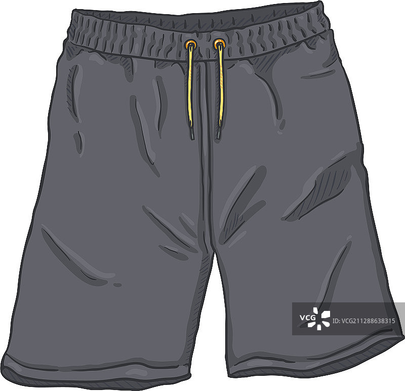 灰色运动短裤卡通图片素材