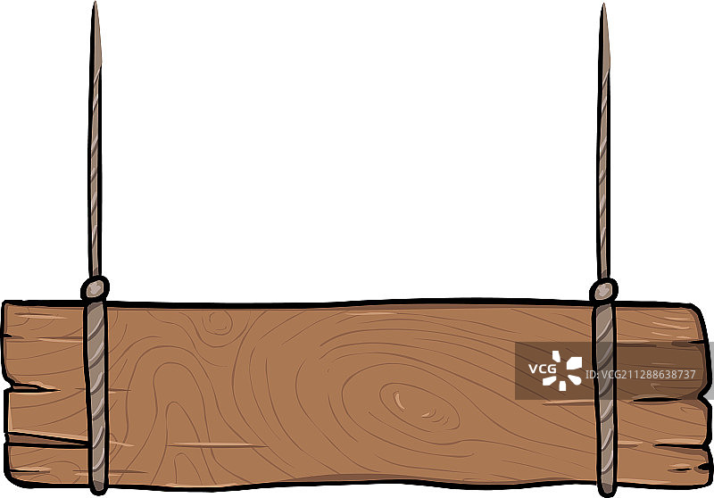 卡通木制单标牌图片素材