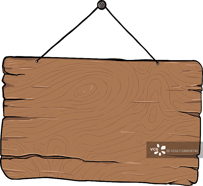 卡通木制单标牌图片素材