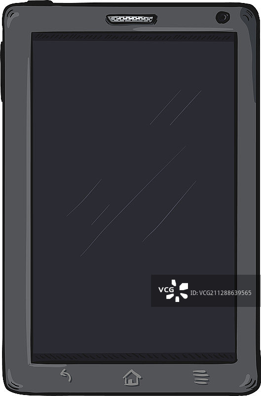 卡通灰色平板电脑图片素材