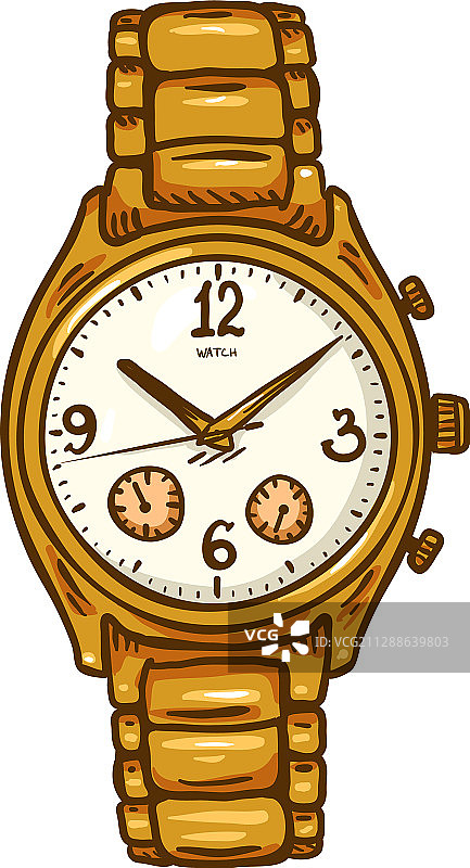卡通经典男士金属腕表图片素材