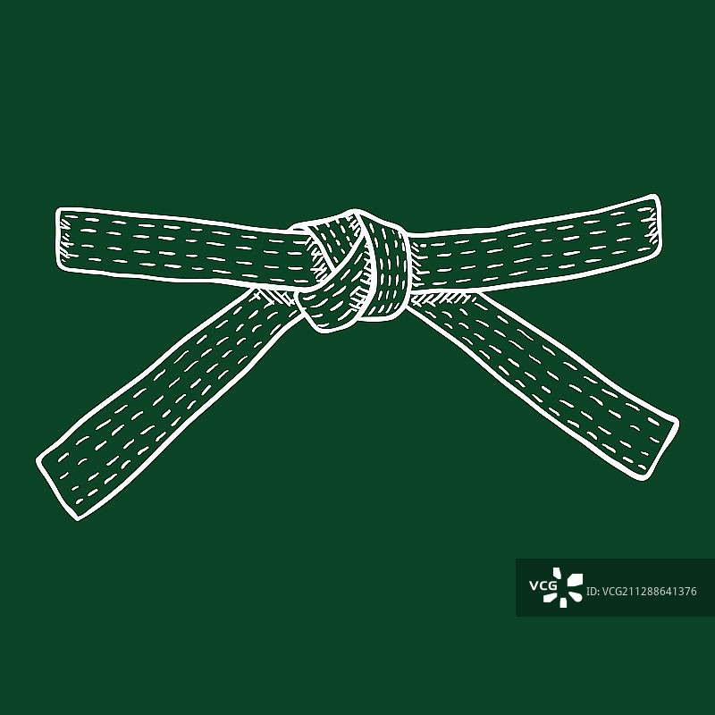 空手道腰带粉笔画图片素材