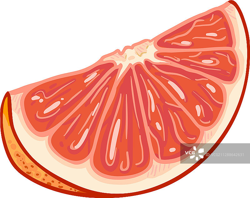 卡通葡萄柚切片图片素材